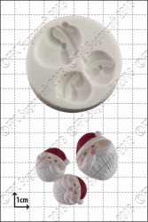 'Mini Santa Faces' Silicone Mould